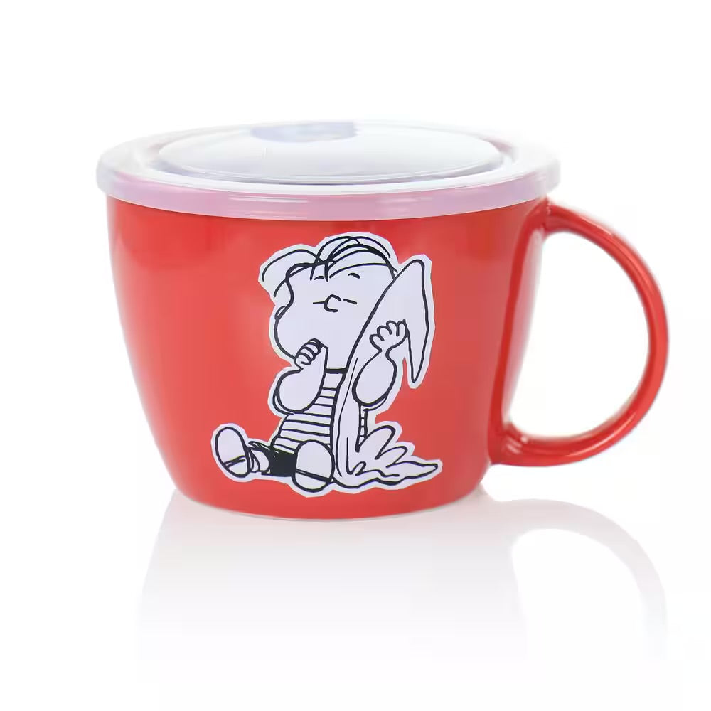 Gibson Peanuts 70th Anniversary 4 Piece Stoneware 23.5oz Soup Bowl Set w Vented