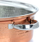 Gibson Home Radiance 17.5" Stainless Steel Copper Plated Oval Roaster w Lid & R