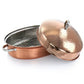 Gibson Home Radiance 17.5" Stainless Steel Copper Plated Oval Roaster w Lid & R