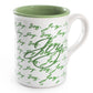 Gibson Home Inspirational Words Joy 4 Piece 16 oz Stoneware Mug Set in Green