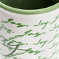 Gibson Home Inspirational Words Joy 4 Piece 16 oz Stoneware Mug Set in Green