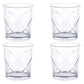 Gibson Home Lattice 4 Piece 13.5 oz Double Old-Fashioned Glass Set