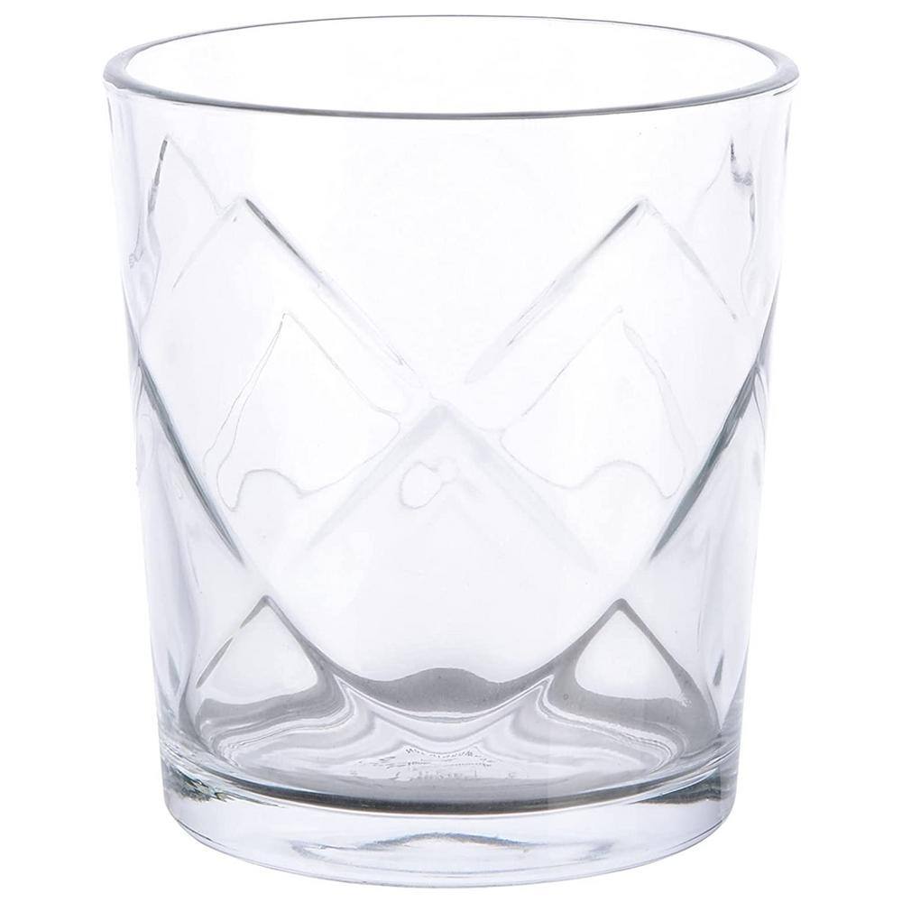 Gibson Home Lattice 4 Piece 13.5 oz Double Old-Fashioned Glass Set