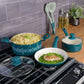 Spice By Tia Mowry 10 Piece Ceramic Nonstick Aluminum Cookware Set in Teal