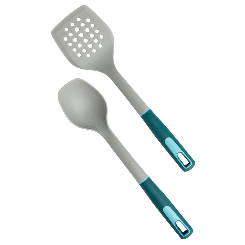 Spice By Tia Mowry 10 Piece Ceramic Nonstick Aluminum Cookware Set in Teal