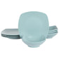 Gibson Home Zen Buffetware 8 Piece Fine Ceramic Dinnerware Set In Matte Arctic