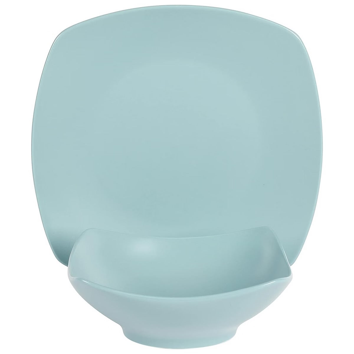 Gibson Home Zen Buffetware 8 Piece Fine Ceramic Dinnerware Set In Matte Arctic
