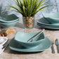 Gibson Home Zen Buffetware 8 Piece Fine Ceramic Dinnerware Set In Matte Arctic