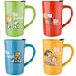 Peanuts Gentle Reminders Stoneware 4 Piece 18 oz Travel Cups in Assorted Designs
