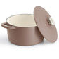 Crockpot Artisan 5 Quart Enameled Cast Iron Dutch Oven in Matte Dusty Pink