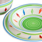 Gibson Home Heidy 12 Piece Hand Painted Durastone Dinnerware Set in Green