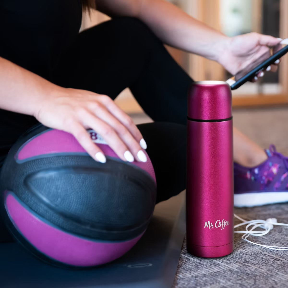 Mr. Coffee Luster Javelin 4 Piece 16 oz Stainless Steel Thermal Travel Bottle Se