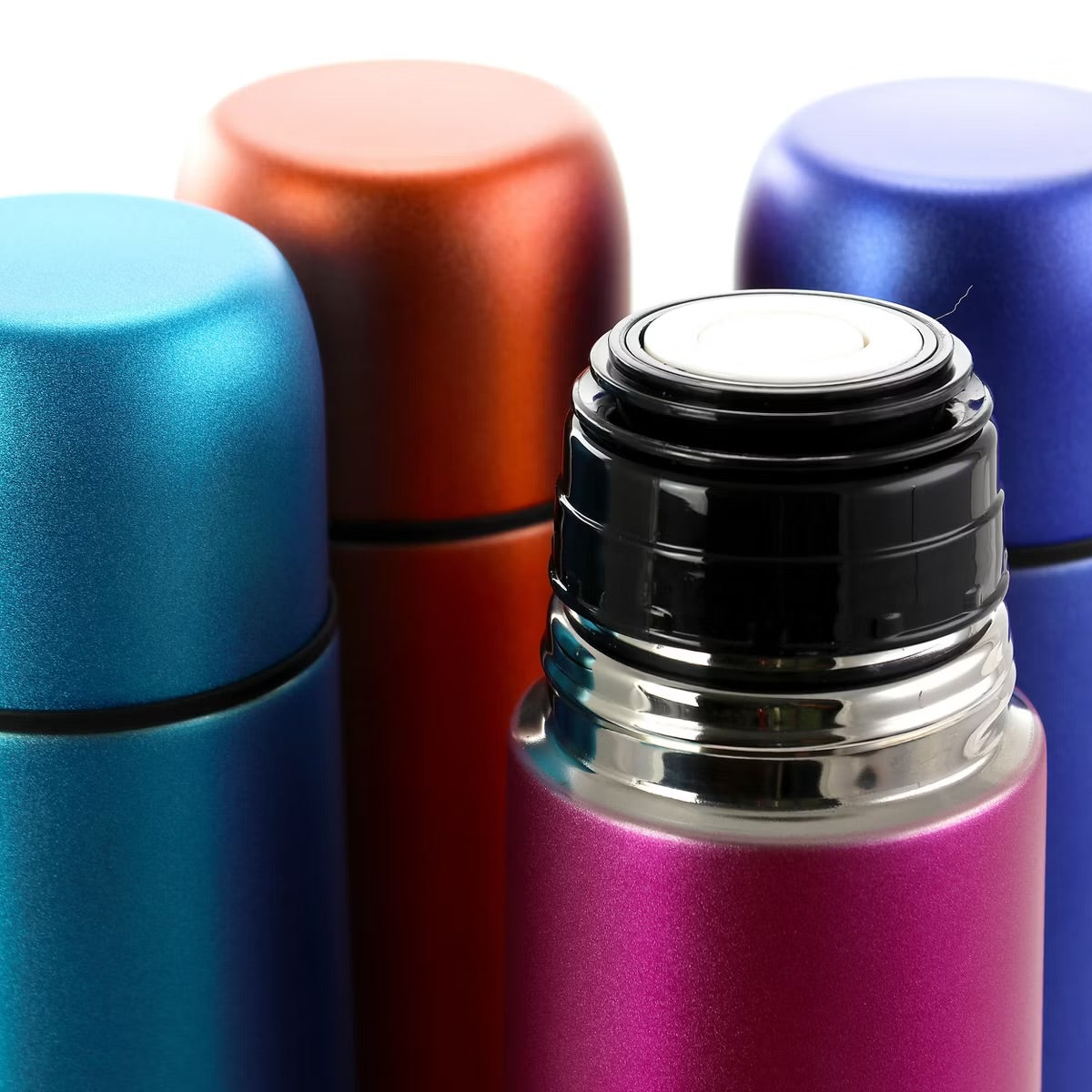 Mr. Coffee Luster Javelin 4 Piece 16 oz Stainless Steel Thermal Travel Bottle Se