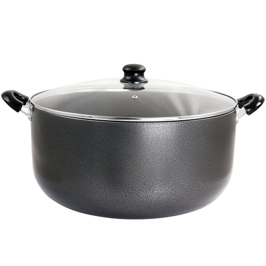 Better Chef 24 Quart Heavy Gauge Aluminum Dutch Oven in Granite Grey