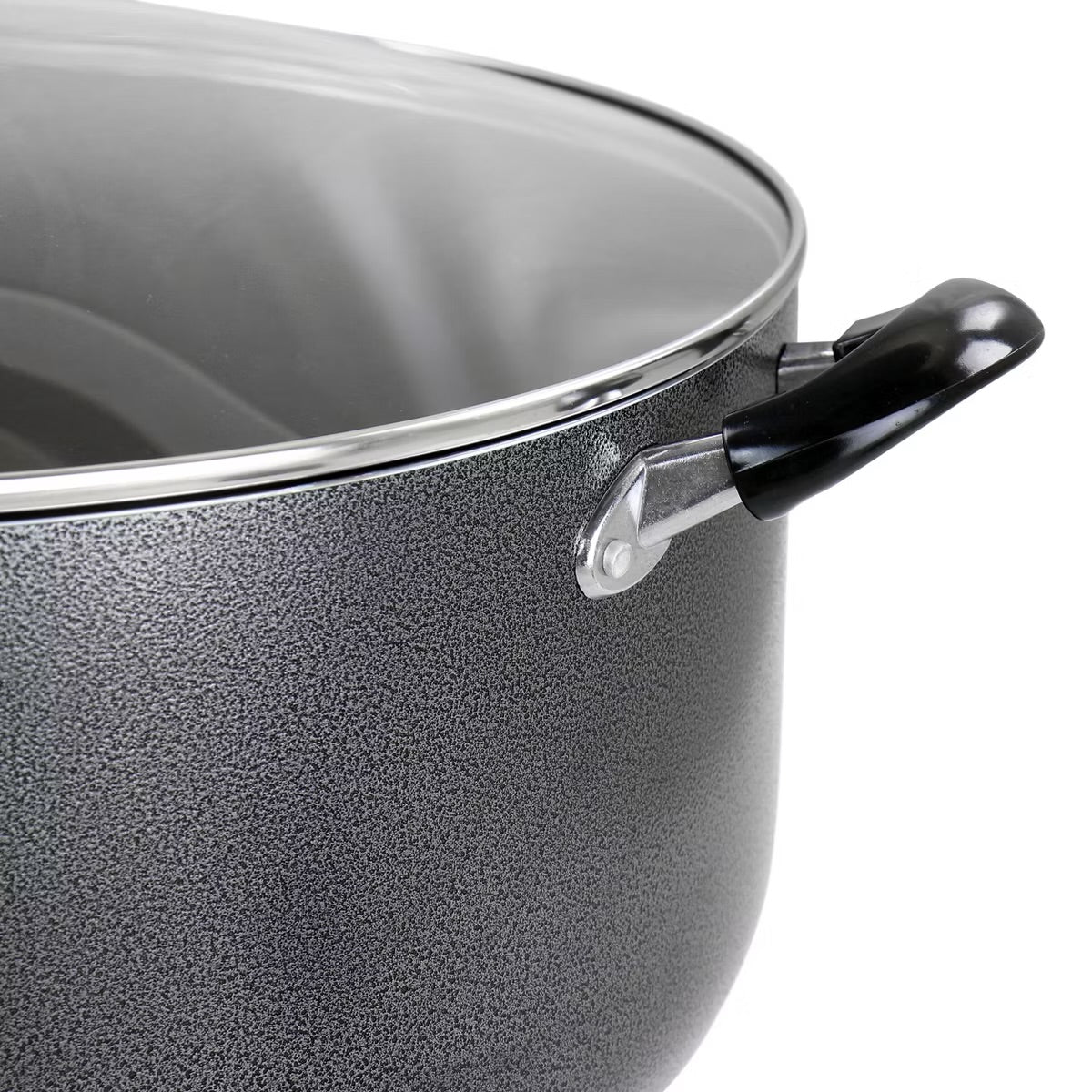 Better Chef 24 Quart Heavy Gauge Aluminum Dutch Oven in Granite Grey