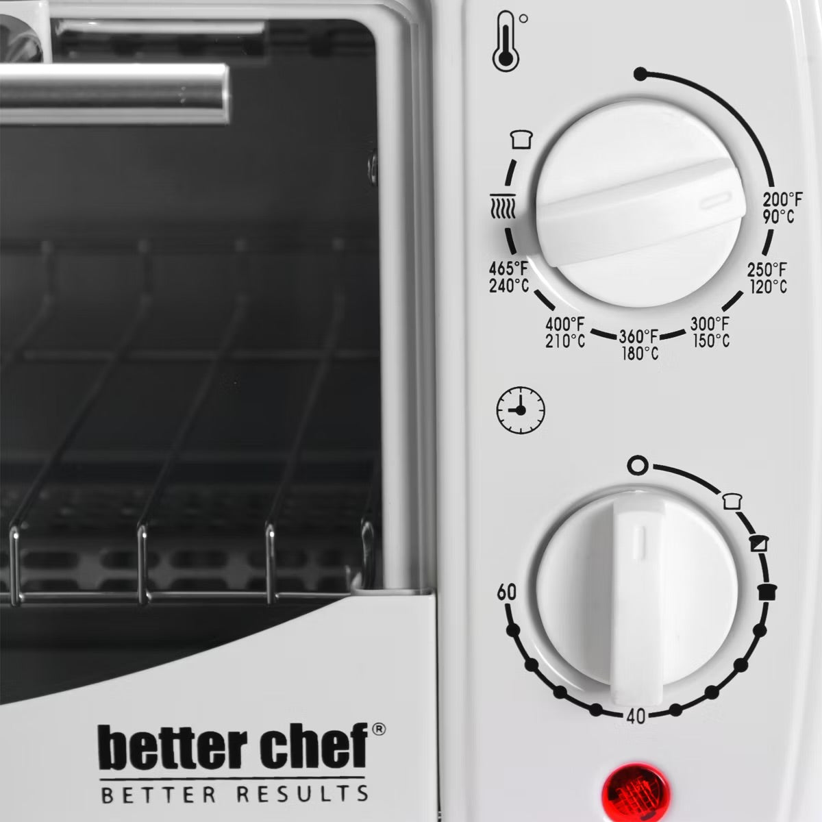 Better Chef 9 Liter Toaster Oven Broiler-White