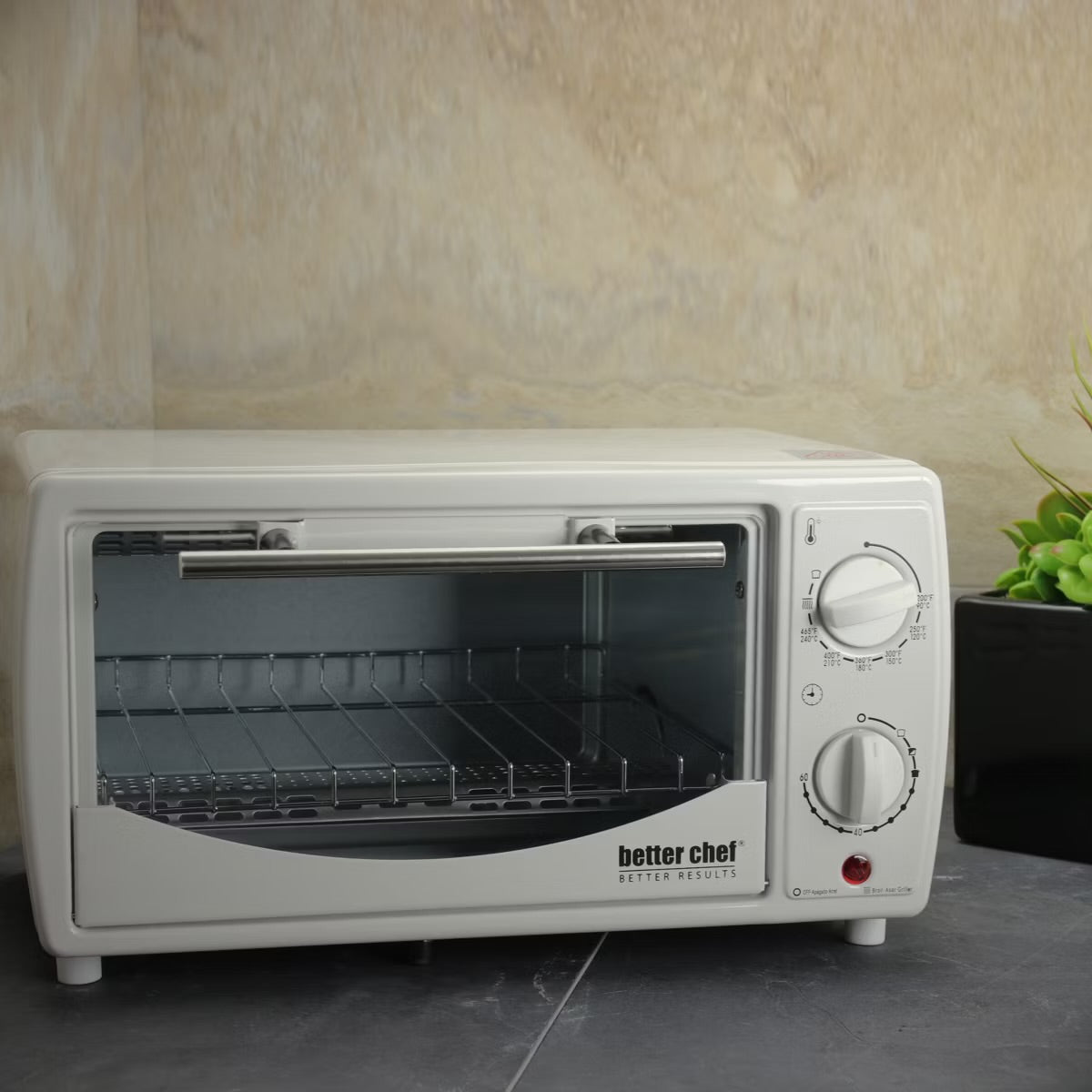 Better Chef 9 Liter Toaster Oven Broiler-White