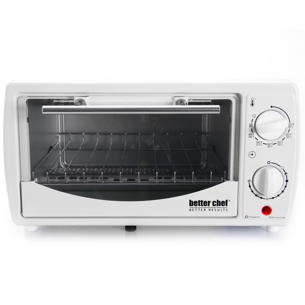 Better Chef 9 Liter Toaster Oven Broiler-White
