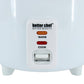 Better Chef 3 Cup White Automatic Rice Cooker w Stainless Pot