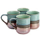 Gibson Home Copper Tonal 4 Piece 18 oz Stoneware Cup Set in Sage