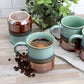 Gibson Home Copper Tonal 4 Piece 18 oz Stoneware Cup Set in Sage