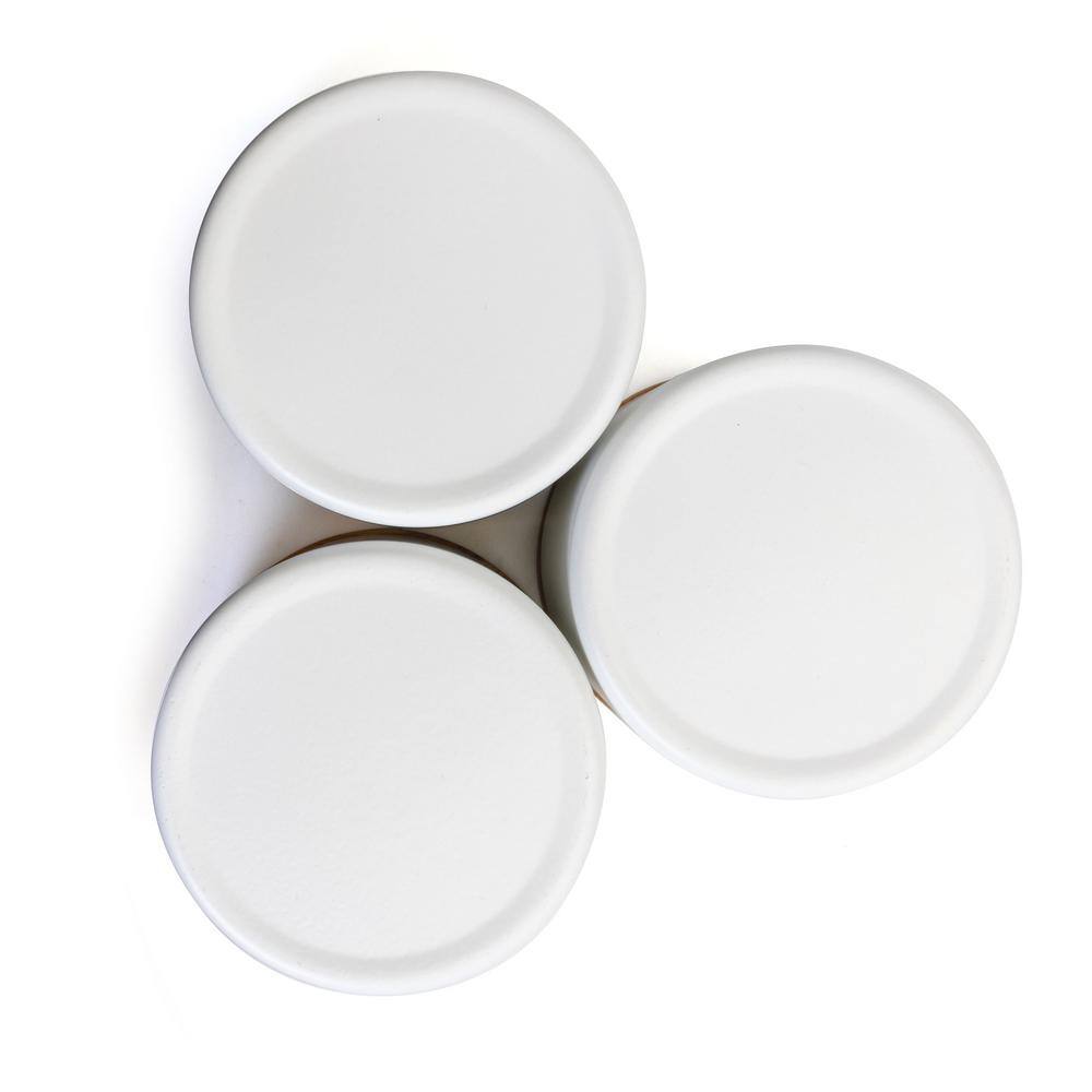 MegaChef 4 Piece White Canister Set Kitchen Storage Organization