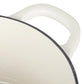 Crock Pot Artisan 7 Quart Oval Enameled Cast Iron Dutch Oven White w Gold Handle