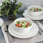 Ultra by Gibson Swanton Arch 12 Piece White Opal Glass Dinnerware Set
