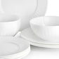 Ultra by Gibson Swanton Arch 12 Piece White Opal Glass Dinnerware Set