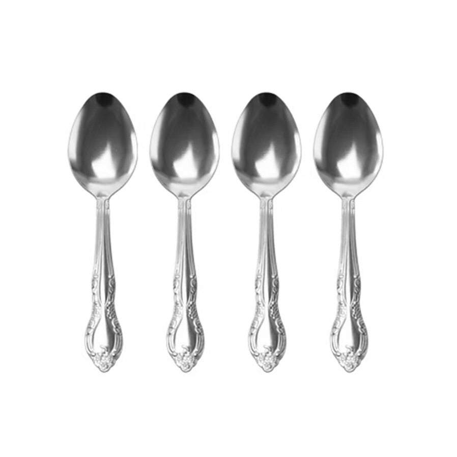 Abbie 24 Piece Tumble Polished Stainless Steel Teaspoon Set