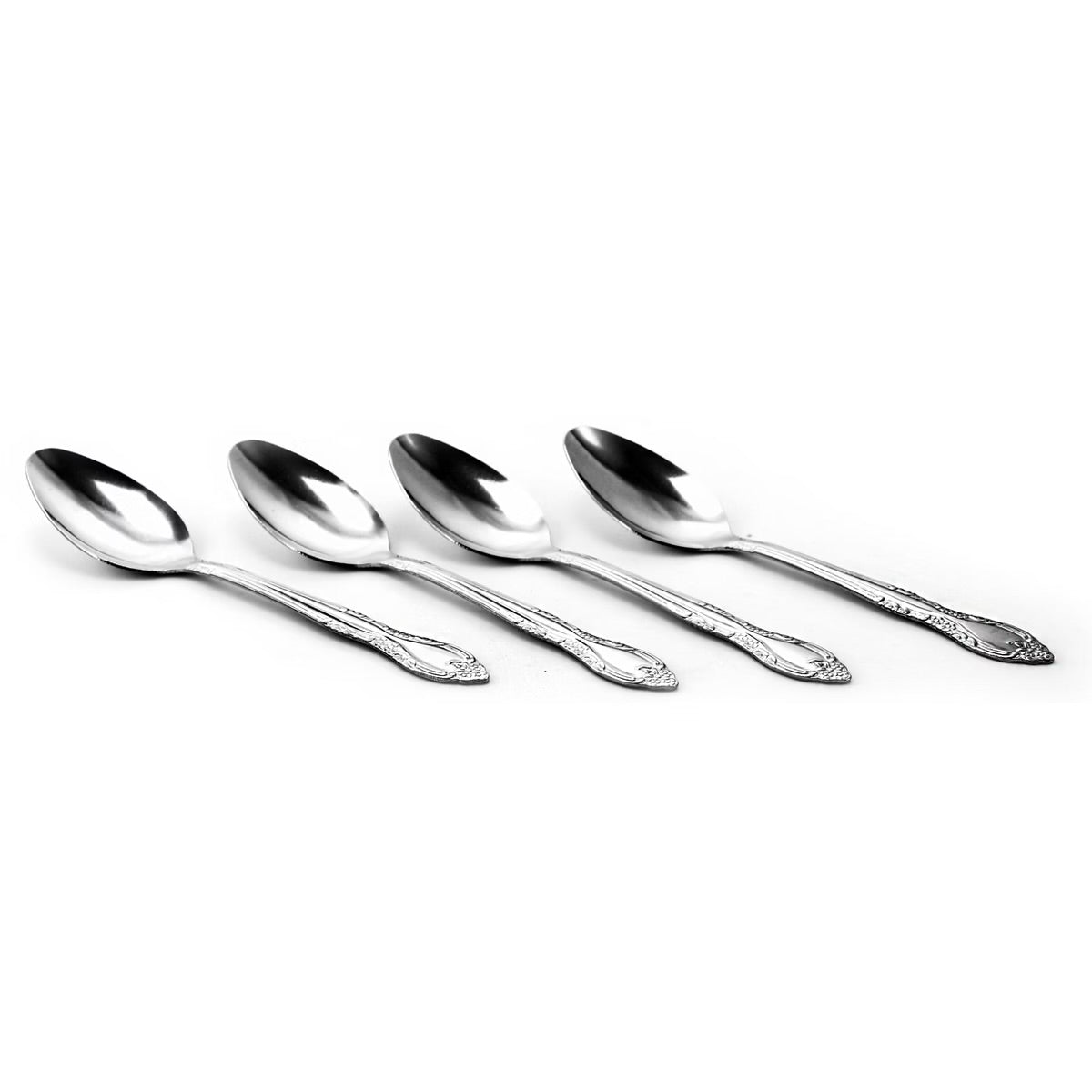 Abbie 24 Piece Tumble Polished Stainless Steel Teaspoon Set