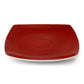 Gibson Elite Soho Lounge Red 16 Pc Square Stoneware Dinnerware Set for 4