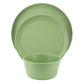 Gibson Fairhope 12 Piece Matte Green Melamine Round Dinnerware Set