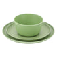Gibson Fairhope 12 Piece Matte Green Melamine Round Dinnerware Set