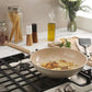 Gibson Folkstone 12" Beige Ceramic Nonstick Aluminum Frying Pan Frypan