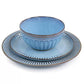 Gibson Elite Mendocino 16 Piece Glazed Blue Stoneware Dinnerware Set