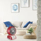 Optimus 1500W Red Retro Oscillating Fan Heater w Thermostat Auto-off