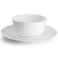 Gibson Ultra Swanton Stripe 12 Piece White Opal Glass Dinnerware Set