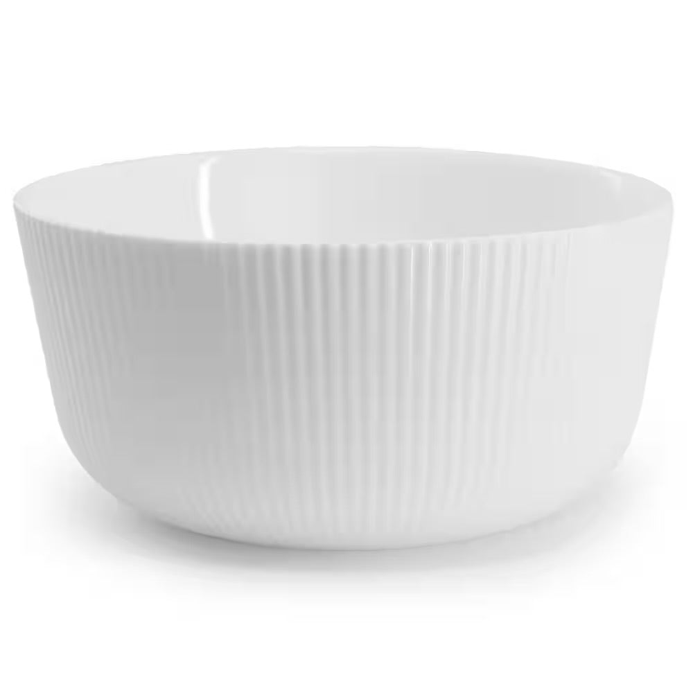 Gibson Ultra Swanton Stripe 12 Piece White Opal Glass Dinnerware Set