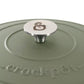 Crockpot Artisan 7 Qt Round Enameled Matte Green Cast Iron Dutch Oven