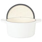 Crockpot Artisan 7 Qt Round Enameled White Linen Cast Iron Dutch Oven