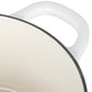 Crockpot Artisan 7 Qt Round Enameled White Linen Cast Iron Dutch Oven