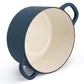Crockpot Artisan 7 Qt Round Enameled Navy Blue Cast Iron Dutch Oven