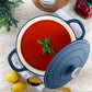 Crockpot Artisan 7 Qt Round Enameled Navy Blue Cast Iron Dutch Oven