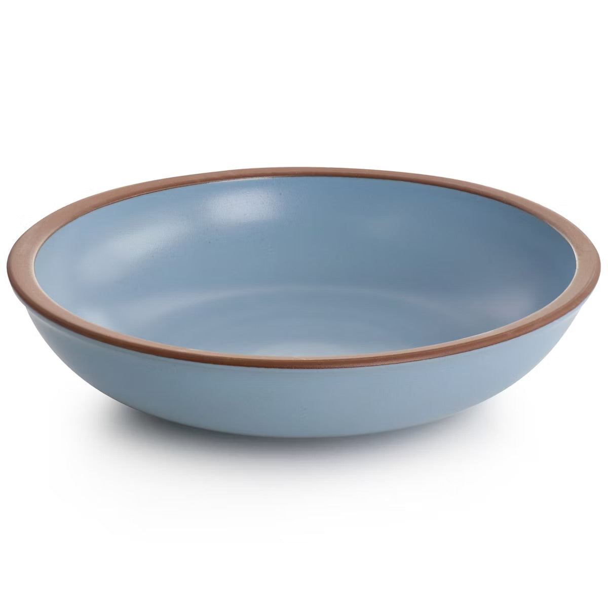 Soho Lounge Lagos Matte Blue 16 Piece Terracotta Double Bowl Dinnerware Set