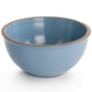 Soho Lounge Lagos Matte Blue 16 Piece Terracotta Double Bowl Dinnerware Set