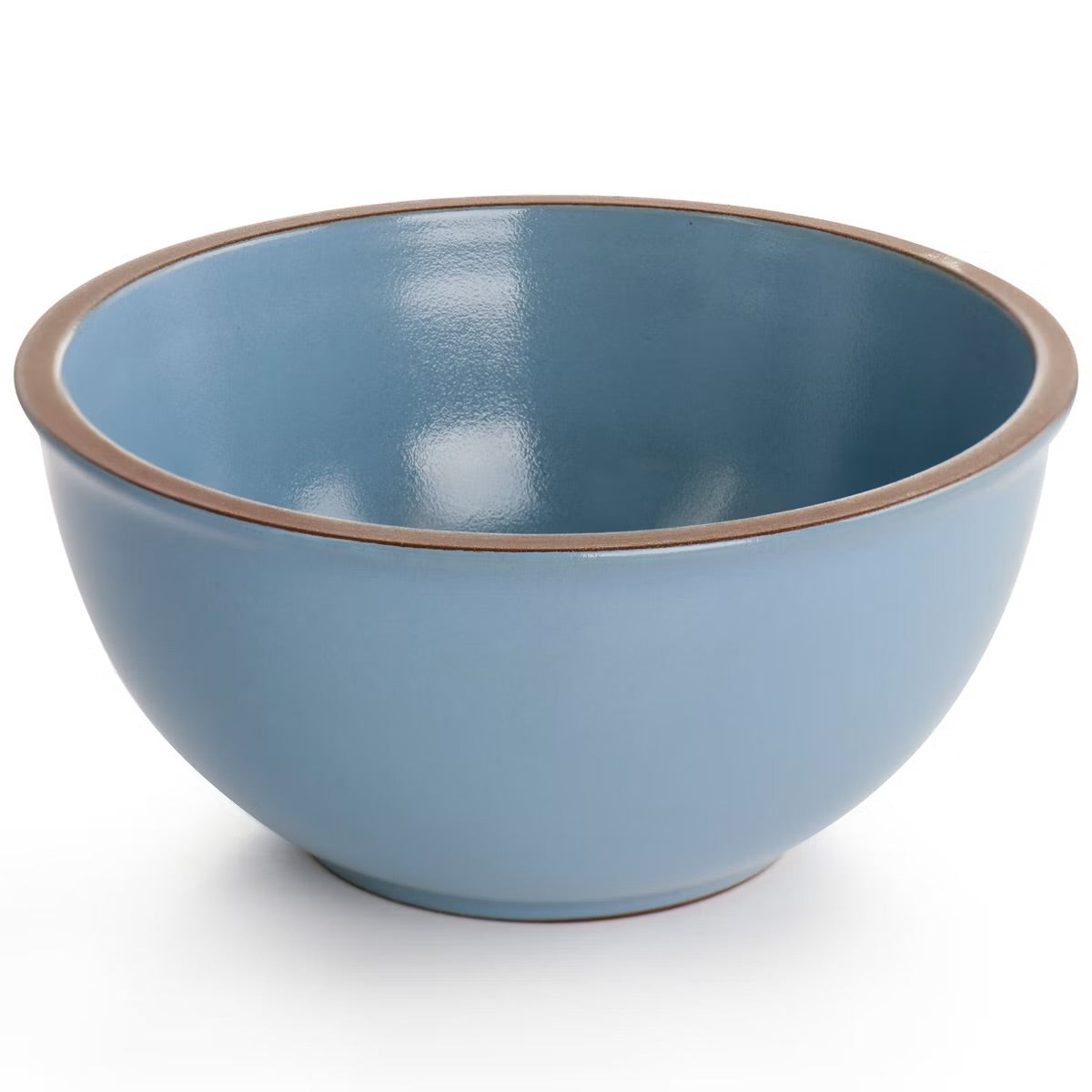 Soho Lounge Lagos Matte Blue 16 Piece Terracotta Double Bowl Dinnerware Set