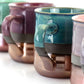 Gibson Copper Tonal 4 Piece 18 oz Round Glazed Stoneware Mug Set Assorted Colors