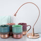 Gibson Copper Tonal 4 Piece 18 oz Round Glazed Stoneware Mug Set Assorted Colors