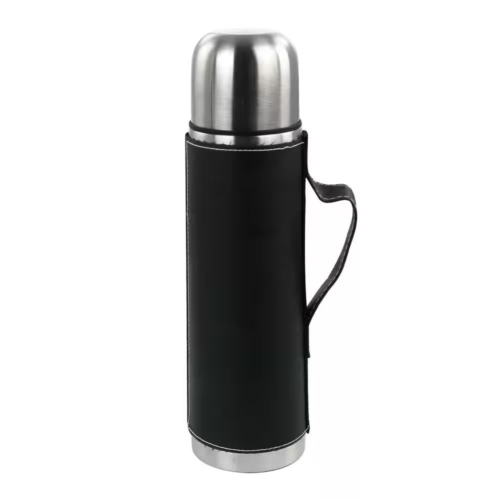 Mr. Coffee 23oz Stainless Steel Thermal Travel Bottle in Leatherette